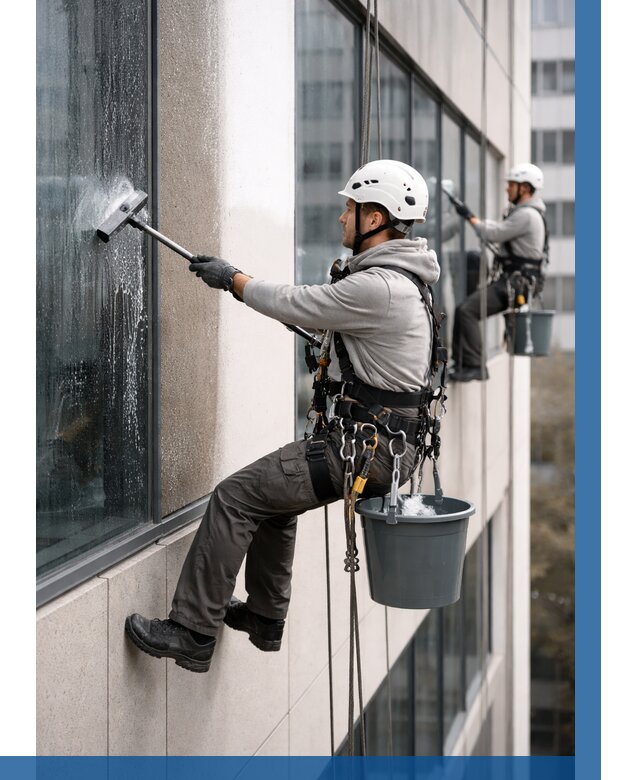 Мойка фасадов зданий в Ржеве под ключ от 360 р. | ВЫСОТНИК-Ржв