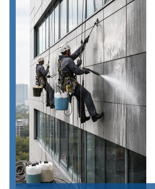 Профессиональная мойка вентилируемых фасадов в Ржеве