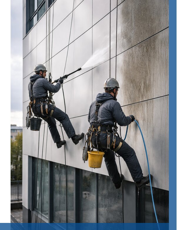 Мойка фасада из композита в Ржеве по цене от 308 р. | ВЫСОТНИК-Ржв