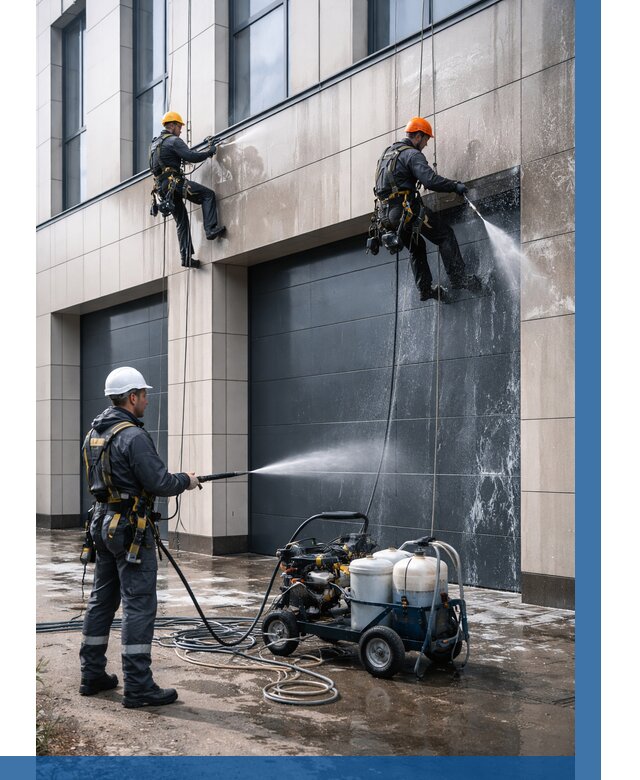 Послестроительная мойка фасада в Ржеве от 308 р. | ВЫСОТНИК-Ржв