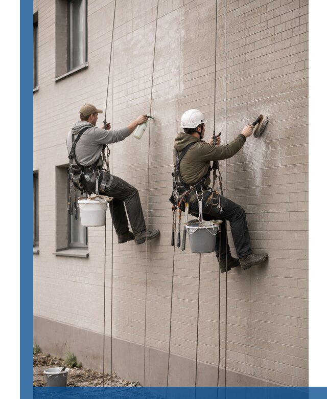 Удаление высолов с фасада зданий в Ржеве без повреждений и следов