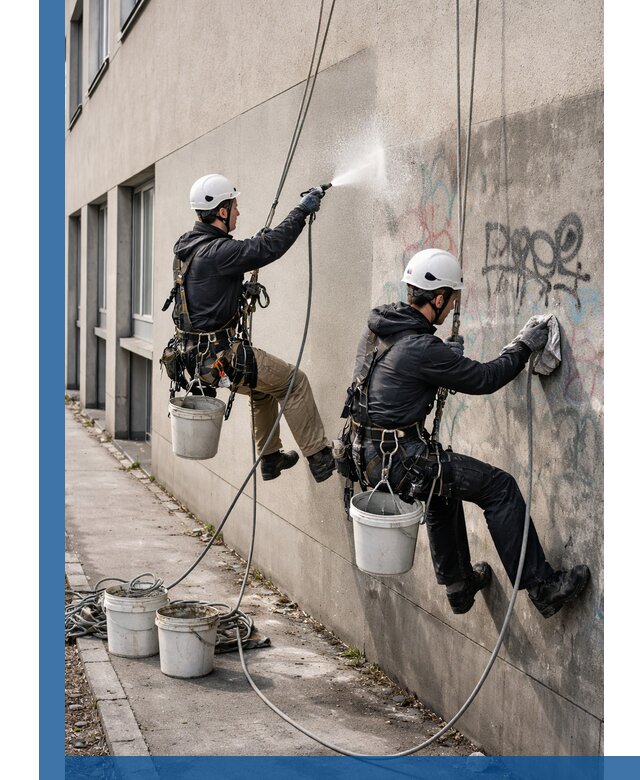 Антиграффити покрытие фасада с защитой от надписей в Ржеве