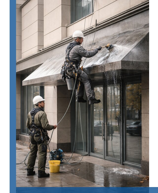 Профессиональная мойка козырьков и навесов в Ржеве