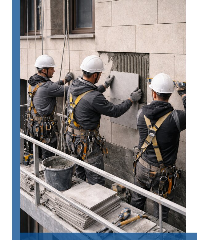 Ремонт облицовки фасада плиткой в Ржеве с гарантией