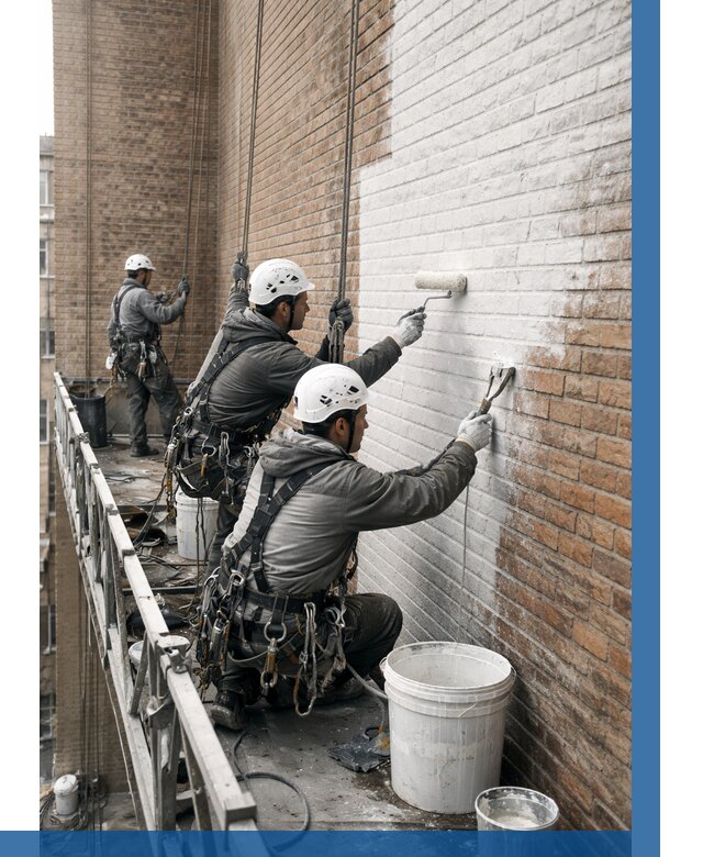 Покраска кирпичного фасада в Ржеве от 360 р. | ВЫСОТНИК-Ржв