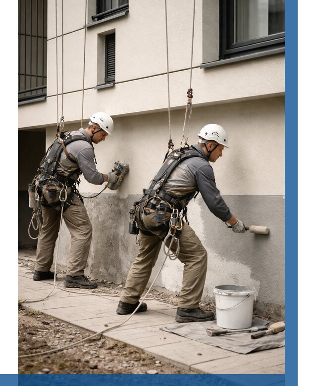 Окраска цоколя здания в Ржеве от 463 р. под ключ | ВЫСОТНИК-Ржв