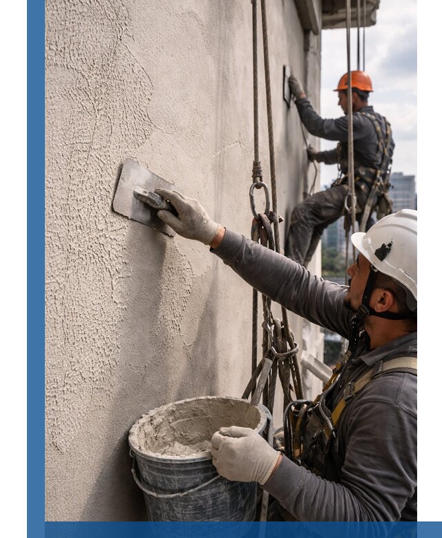 Декоративная штукатурка фасада с утеплением и защитой в Ржеве