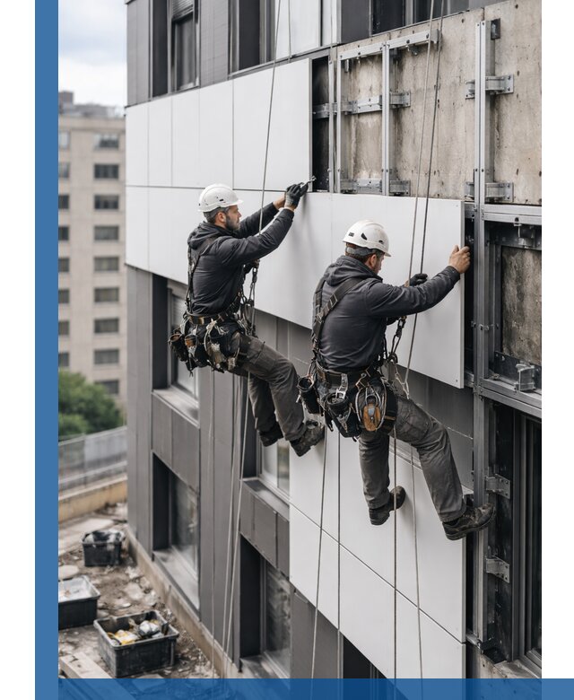 Монтаж композитных панелей фасада в Ржеве под ключ