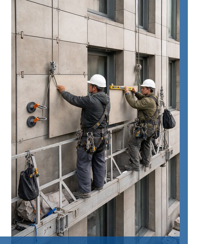 Монтаж керамогранита на фасад в Ржеве от 2570 р. | ВЫСОТНИК-Ржв