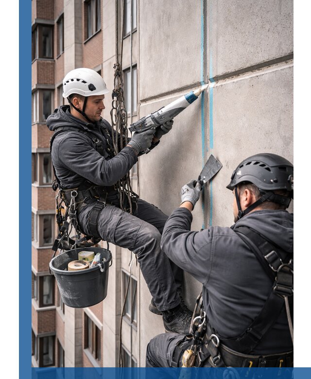 Вторичная герметизация швов фасада и кровли в Ржеве