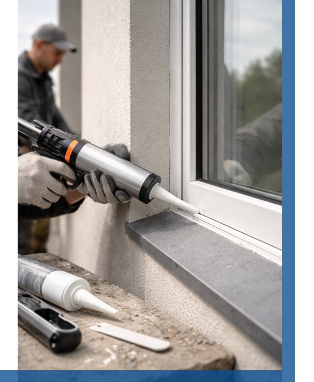 Герметизация монтажных швов окон в Ржеве от 668 р. | ВЫСОТНИК-Ржв