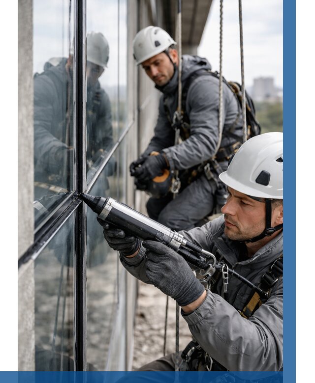 Герметизация витражных швов в Ржеве от 668 р. | ВЫСОТНИК-Ржв