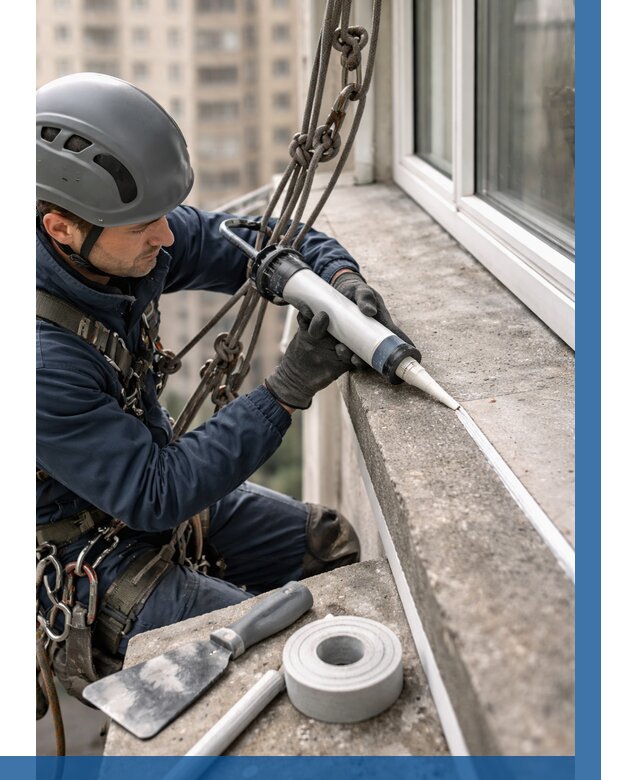 Герметизация балконного козырька в Ржеве от 4626 р. | ВЫСОТНИК-Ржв