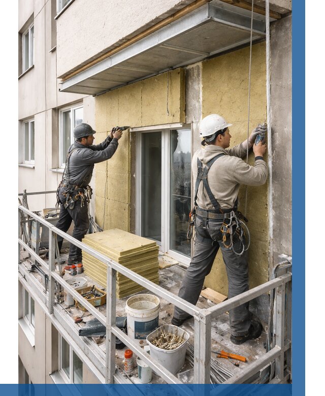 Утепление балкона снаружи в Ржеве от 1645 р. под ключ ВЫСОТНИК-Ржв