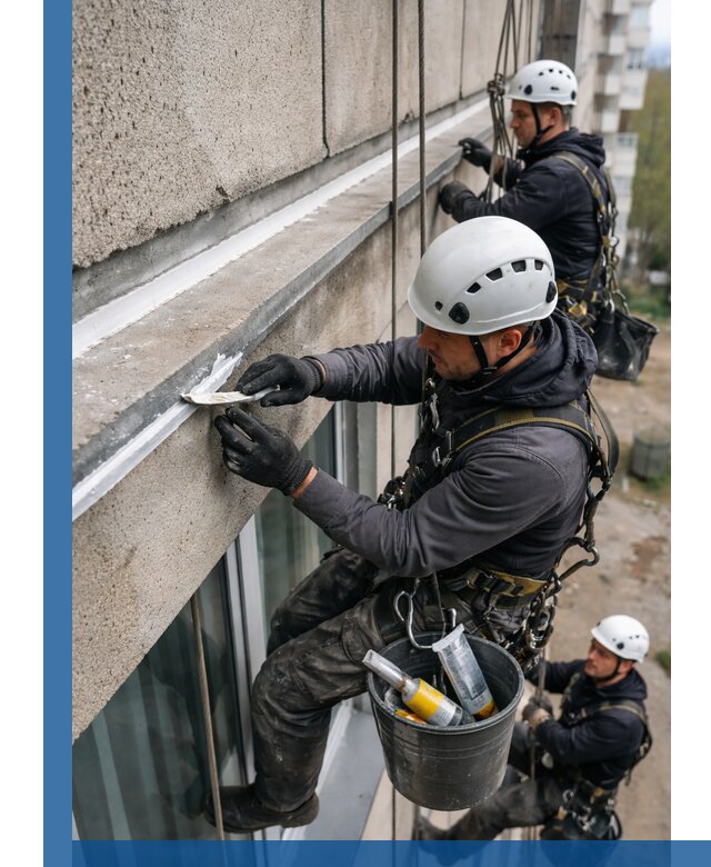 Герметизация примыкания балкона в Ржеве под ключ с гарантией