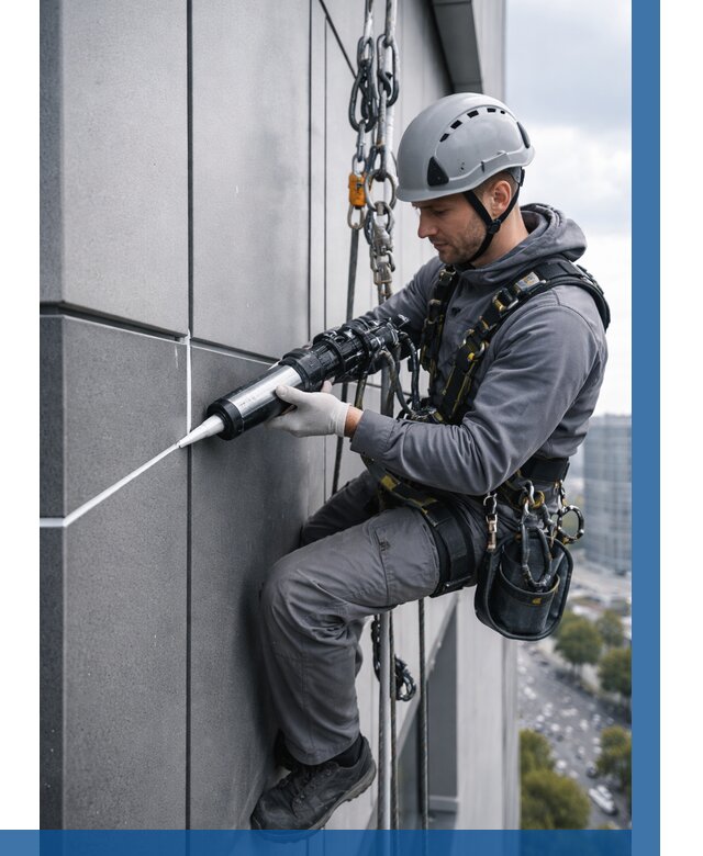 Герметизация стыков фасадных панелей в Ржеве от 6681 р.| ВЫСОТНИК-Ржв