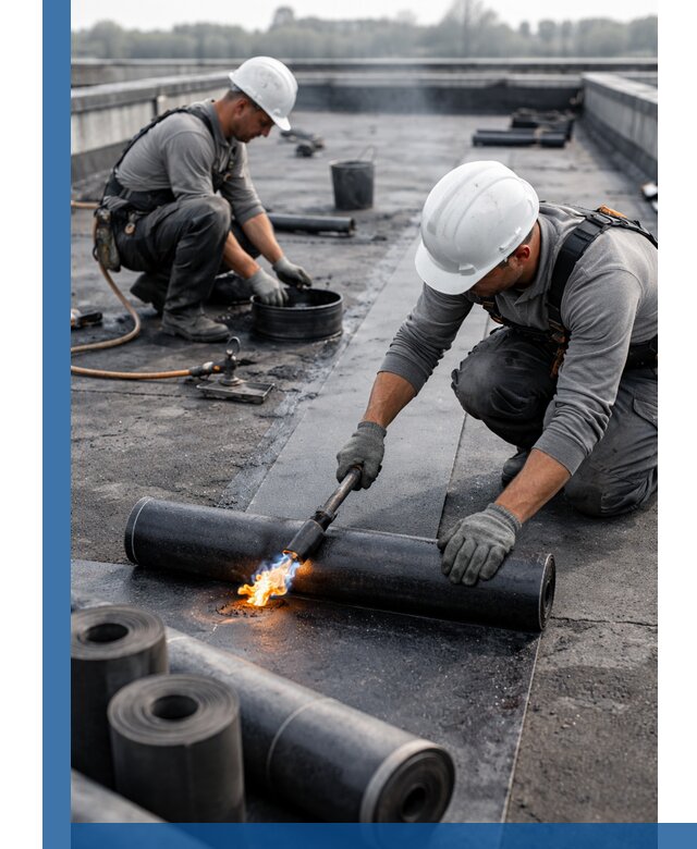 Ремонт рулонной кровли в Ржеве герметизация и восстановление