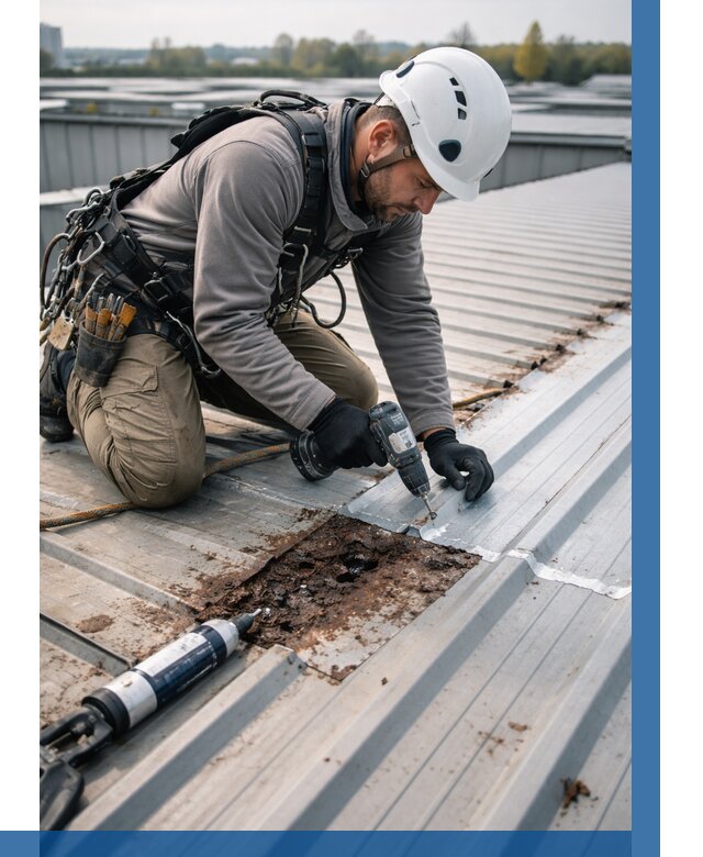 Ремонт профнастила на кровле в Ржеве от 720 р. | ВЫСОТНИК-Ржв