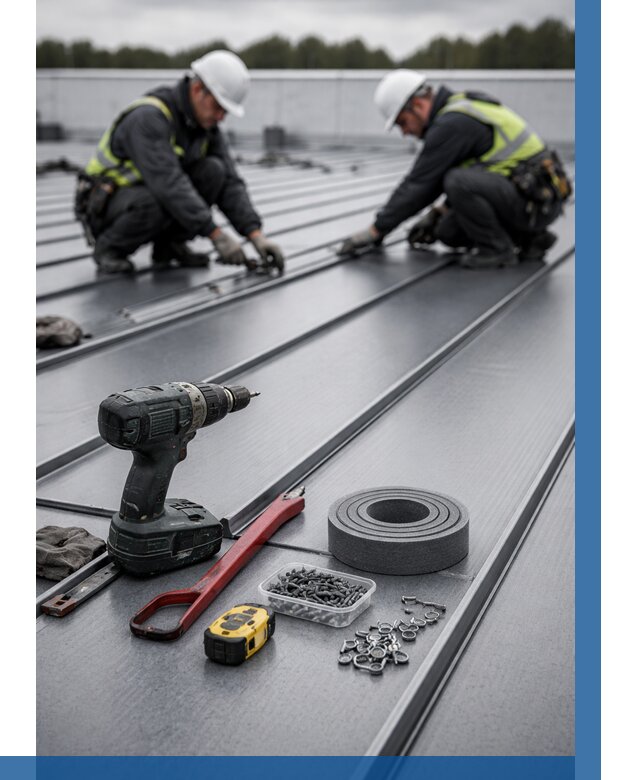 Монтаж фальцевой кровли в Ржеве от 1850 р. | ВЫСОТНИК-Ржв