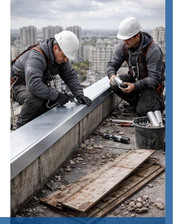 Замена парапетных крышек под ключ в Ржеве от 1233 р. | ВЫСОТНИК-Ржв