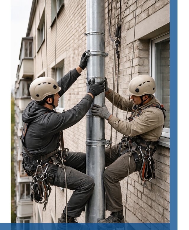 Замена водосточных труб в Ржеве от 6681 р. | ВЫСОТНИК-Ржв