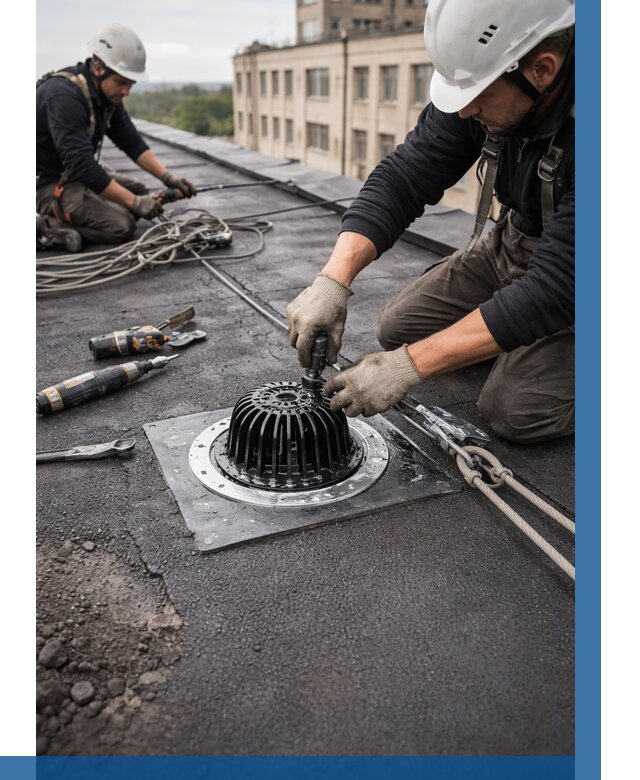 Установка водосточных воронок в Ржеве цена от 3598 р. | ВЫСОТНИК-Ржв