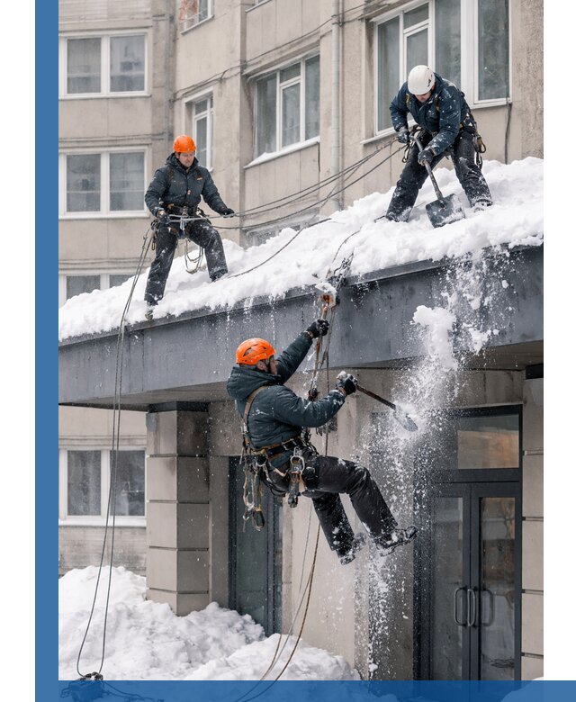 Безопасная очистка навесов от снега в Ржеве круглогодично