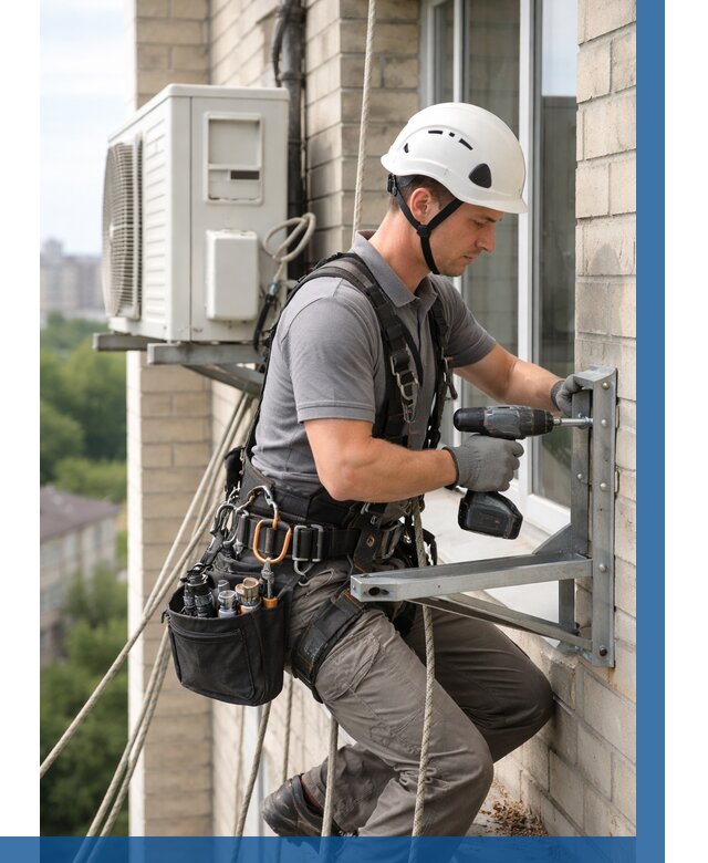 Установка кронштейнов кондиционера в Ржеве от 3598 р. | ВЫСОТНИК-Ржв