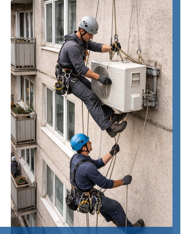 Перенос внешнего блока кондиционера в Ржеве от 9251 р.| ВЫСОТНИК-Ржв