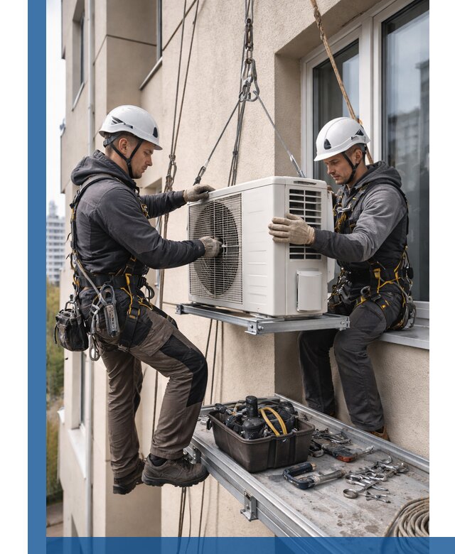 Перенос внешнего блока кондиционера в Ржеве с монтажом и крепежом