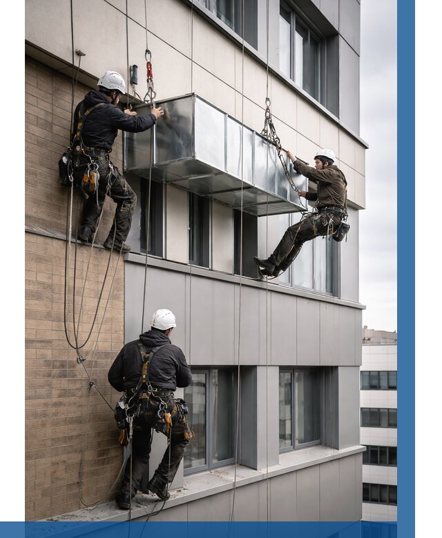 Монтаж воздуховодов на фасаде в Ржеве от 1542 р. | ВЫСОТНИК-Ржв