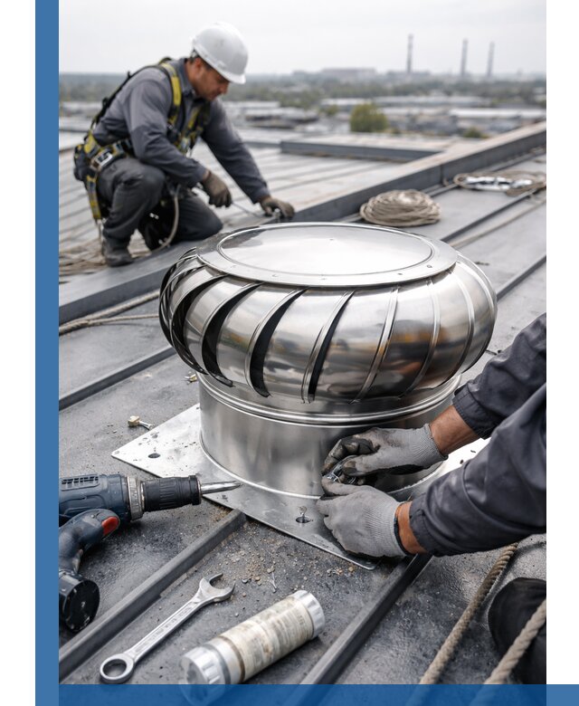 Установка дефлекторов на кровле в Ржеве профессионально