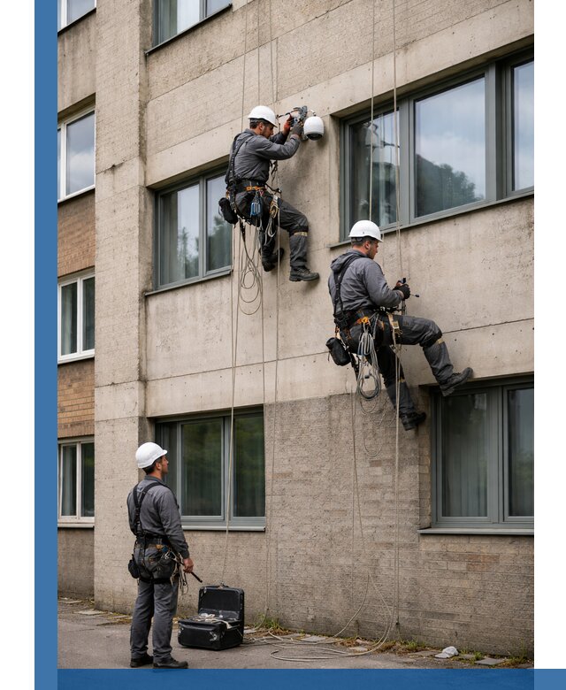 Монтаж фасадных камер видеонаблюдения в Ржеве под ключ