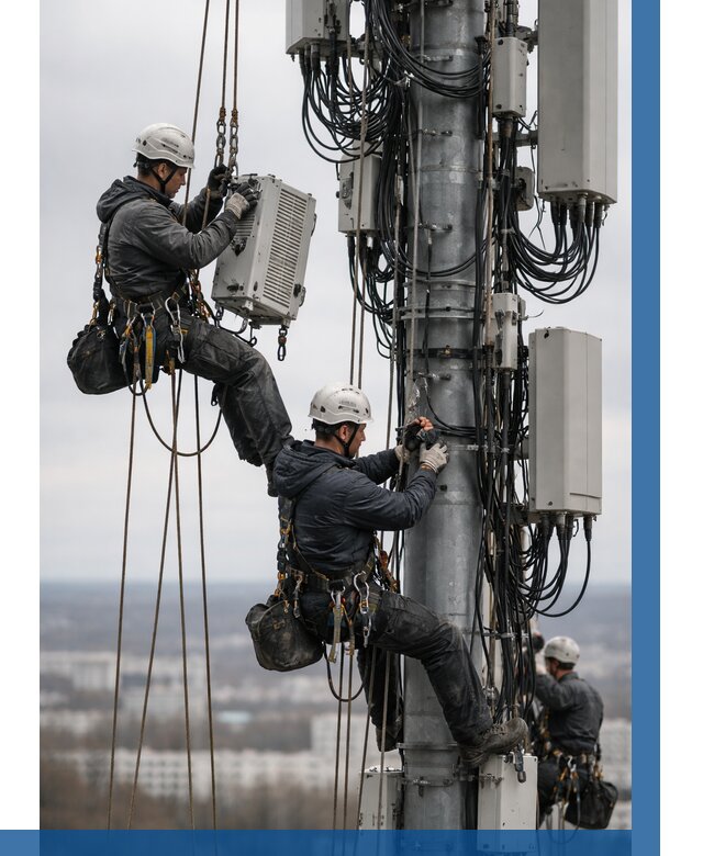 Монтаж оборудования связи на мачте в Ржеве от 7709 р. | ВЫСОТНИК-Ржв