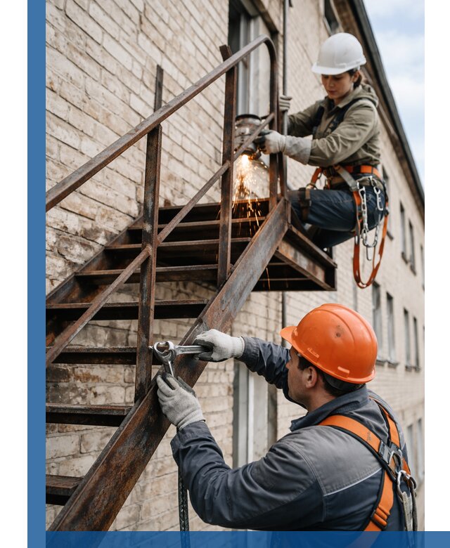 Ремонт и восстановление пожарных лестниц с выездом в Ржеве