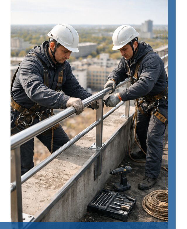 Монтаж перил на высоте в Ржеве от 2570 р. | ВЫСОТНИК-Ржв