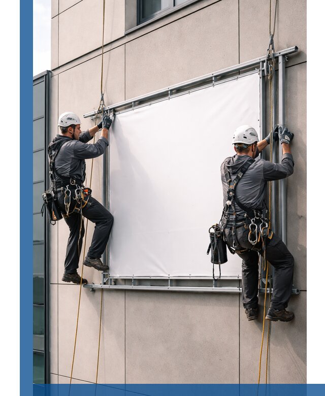 Монтаж наружной рекламной вывески в Ржеве под ключ