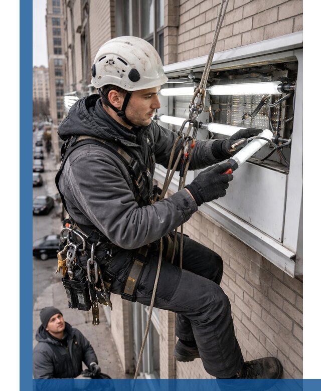 Профессиональная замена ламп в наружной вывеске в Ржеве