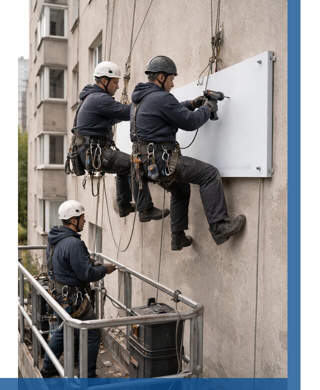 Монтаж табличек и указателей в Ржеве от 3598 р. | ВЫСОТНИК-Ржв