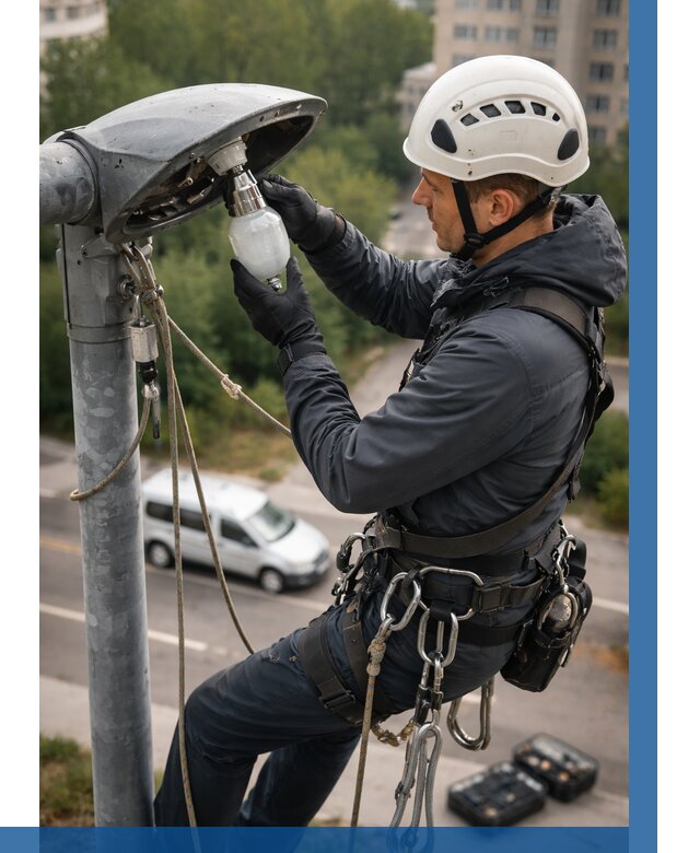 Замена ламп на высоте в Ржеве от 2570 р. | ВЫСОТНИК-Ржв