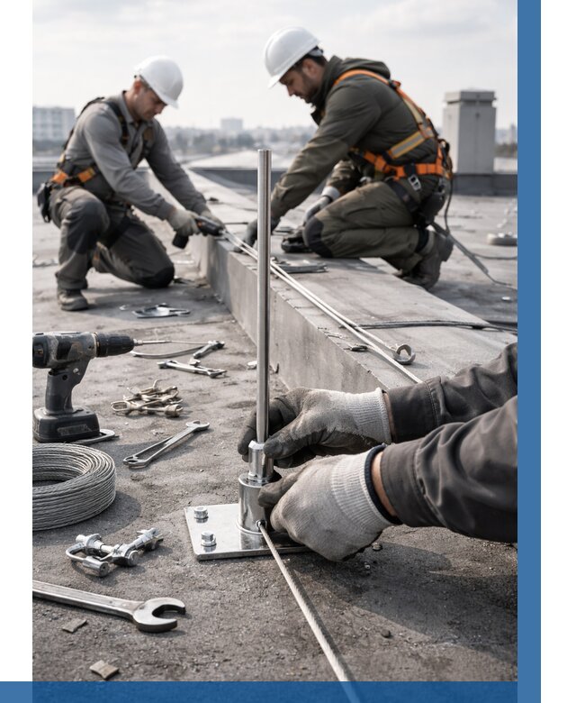 Монтаж молниезащиты на кровле в Ржеве цена от 25698 р. | ВЫСОТНИК-Ржв