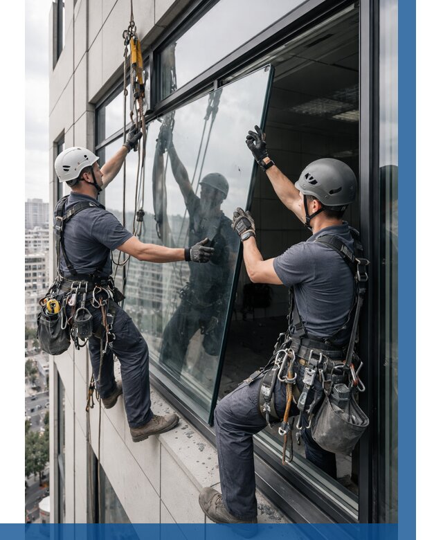 Замена стеклопакетов на высоте в Ржеве от 5653 р. | ВЫСОТНИК-Ржв