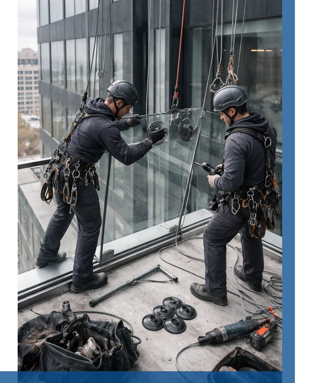 Монтаж стеклянных ограждений в Ржеве от 2570 р. | ВЫСОТНИК-Ржв