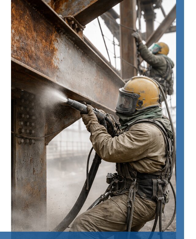 Пескоструйная очистка металлоконструкций в Ржеве по 617 р.  ВЫСОТНИК-Ржв