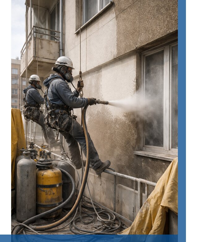 Пескоструйная очистка фасада в Ржеве от 668 р. | ВЫСОТНИК-Ржв