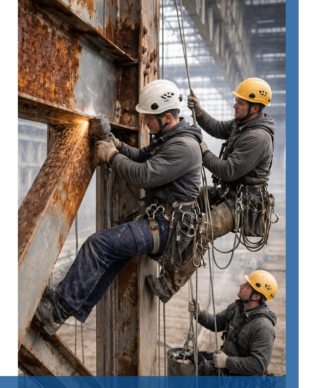 Зачистка металла от ржавчины в Ржеве от 360 р. | ВЫСОТНИК-Ржв