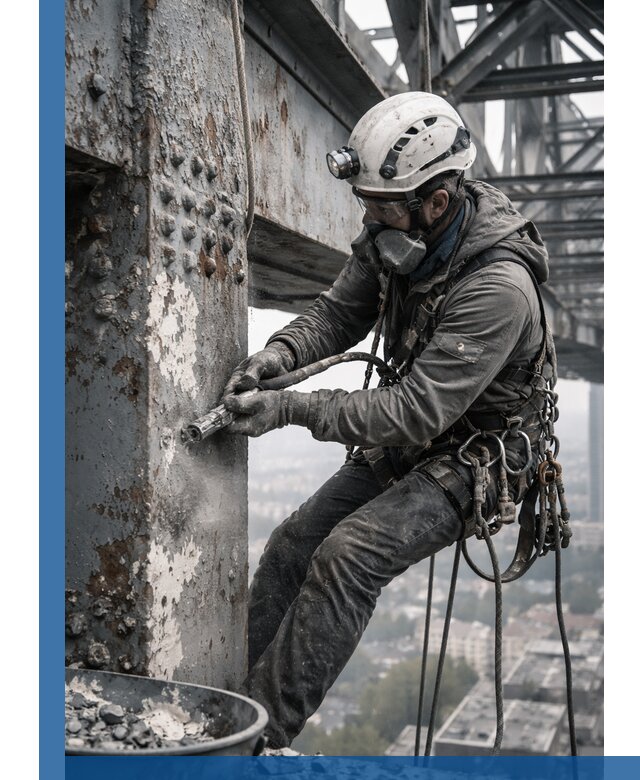 Удаление старой краски с металлических конструкций в Ржеве