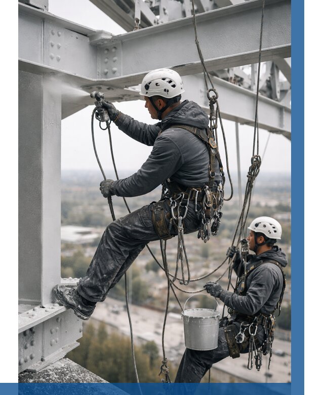 Покраска металлоконструкций на высоте в Ржеве 360 р |ВЫСОТНИК-Ржв