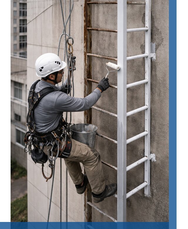 Покраска пожарных лестниц в Ржеве от 4626 р. | ВЫСОТНИК-Ржв