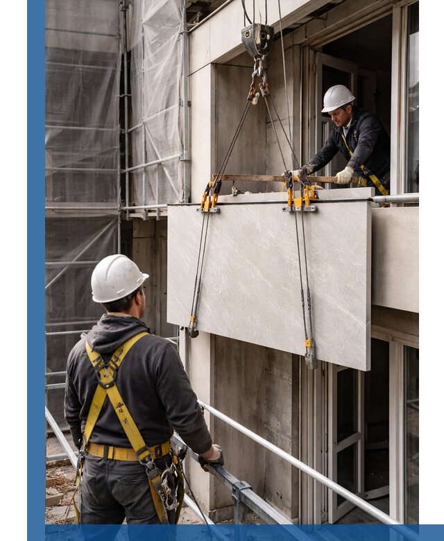 Подъем керамогранита на этаж в Ржеве грузчиками и техникой